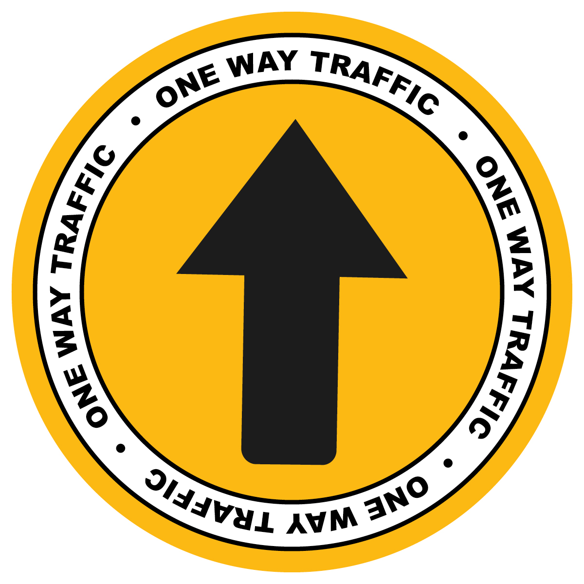 One Way Traffic Decals 12"